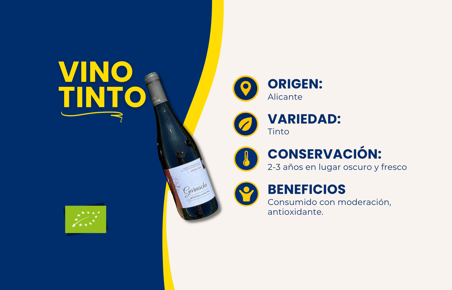 Vino Tinto Ecológico - 4 botellas