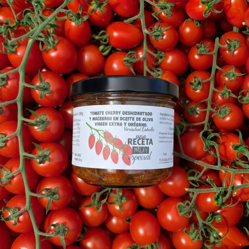 Tomate Cherry Deshidratado y Macerado en AOVE - 6 tarros