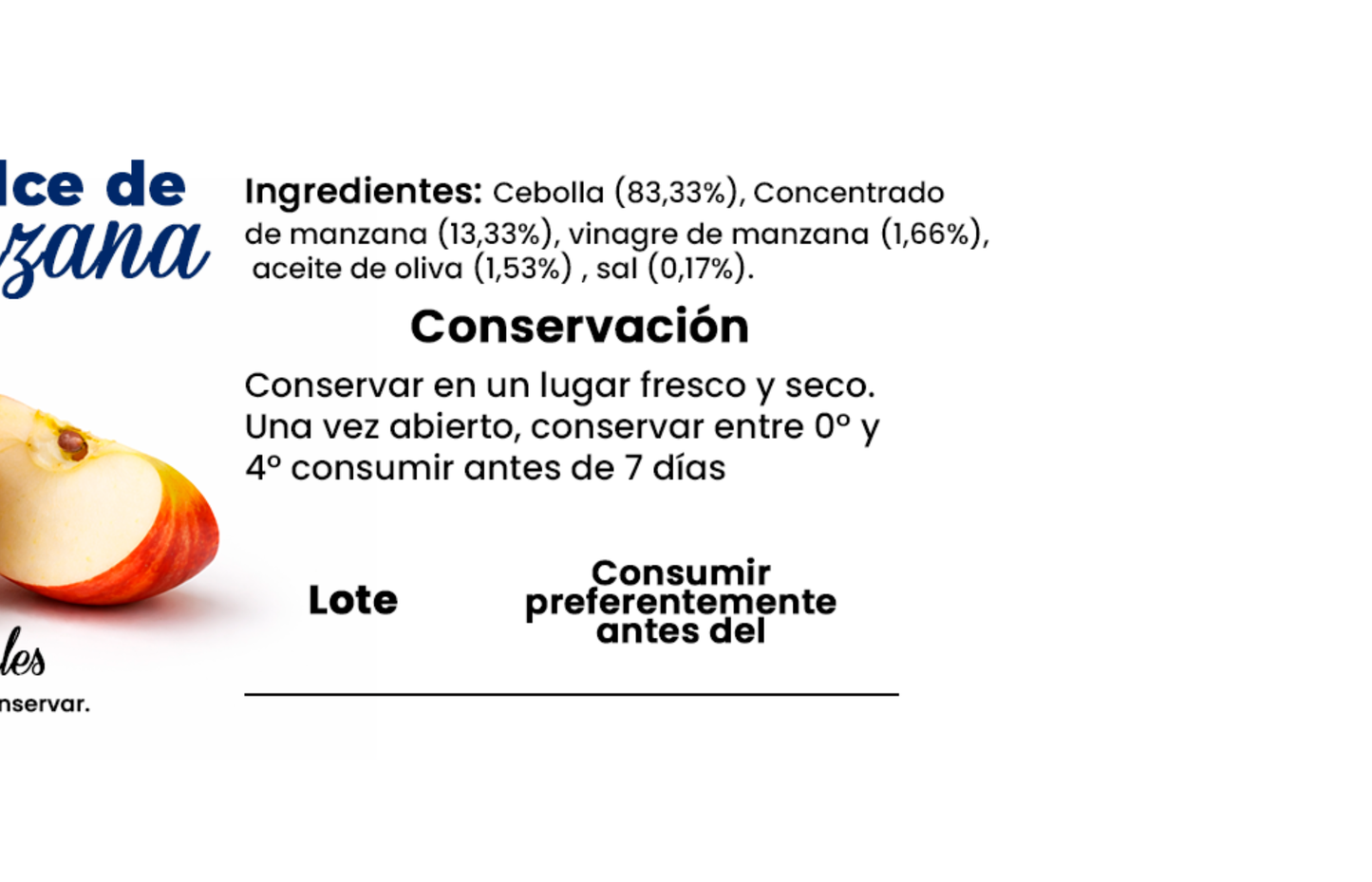 Cebolla Agridulce con Manzana - 6 tarros