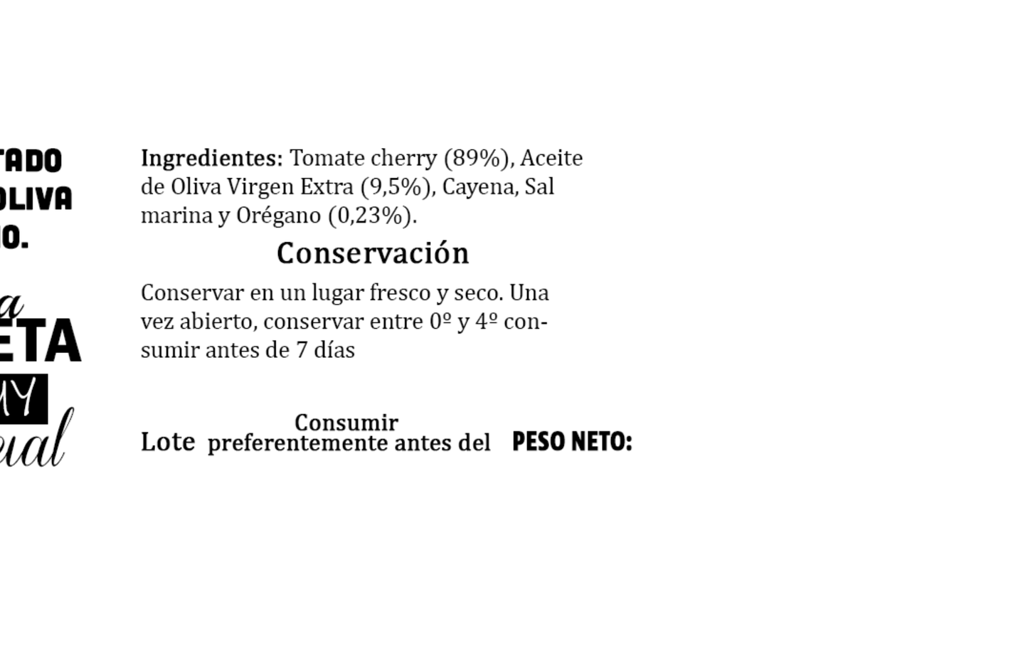 Tomate Cherry Deshidratado y Macerado en AOVE - 6 tarros