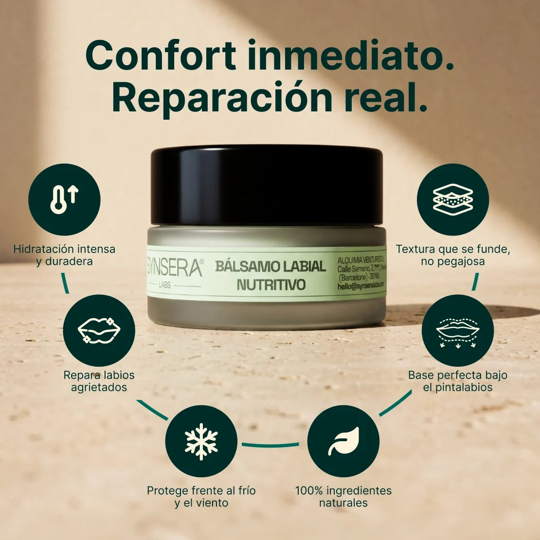 Bálsamo labial 100% natural