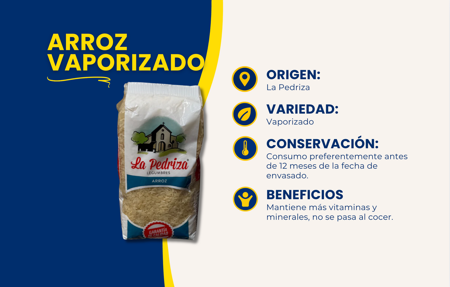 Arroz Vaporizado - 3kg