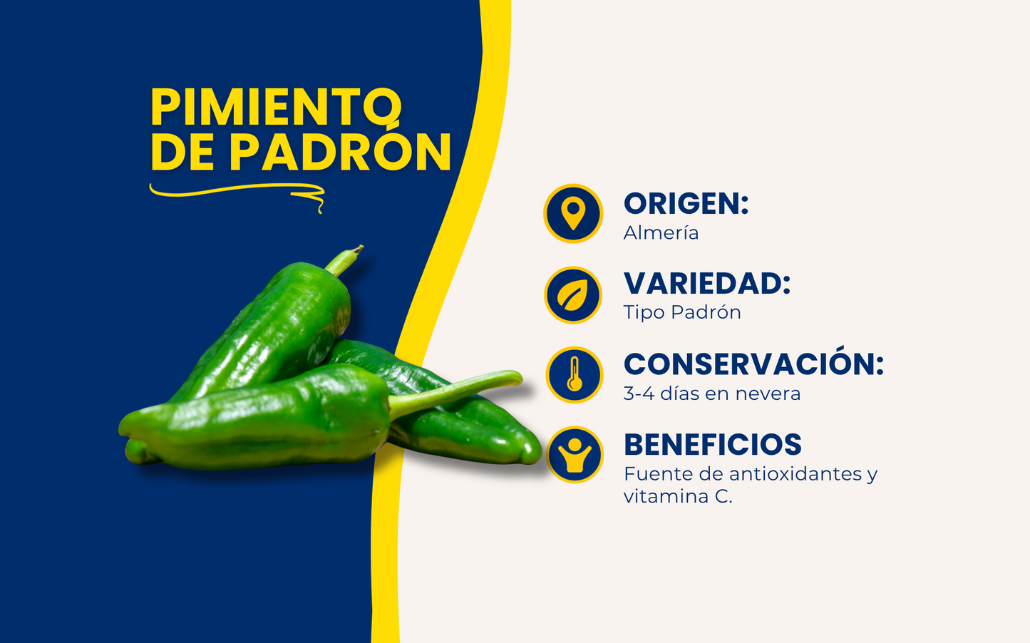 Pimientos Tipo Padrón - 3kg