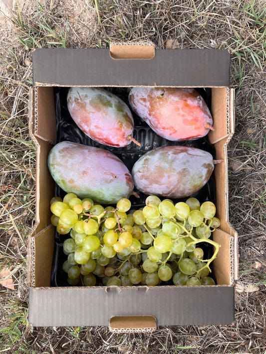 Caja de 2,5kg aprox de Mango y 1kg aprox de Uva de nuestros agricultores