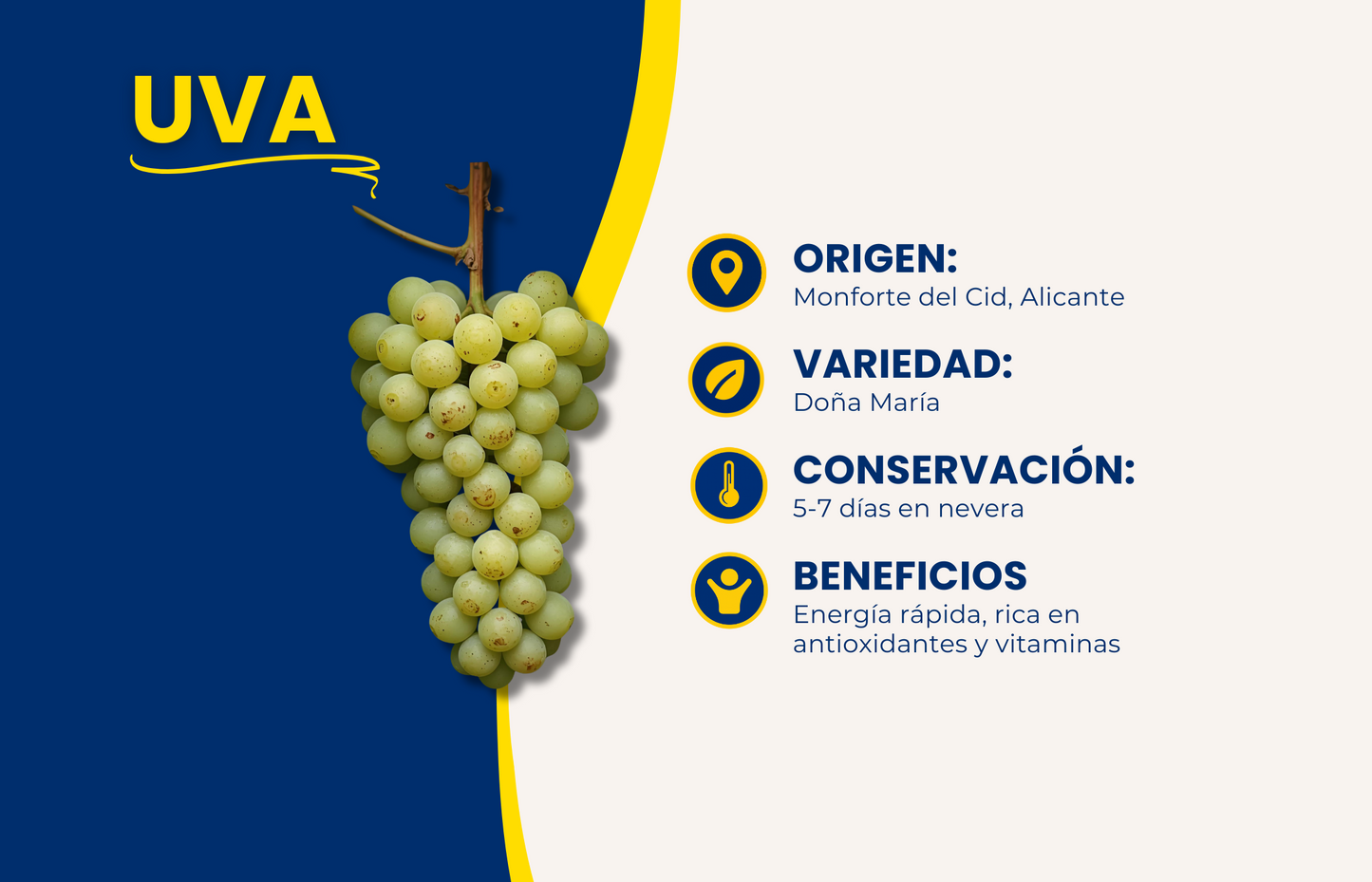 Uva Premium Con Semilla de Nuestros Agricultores
