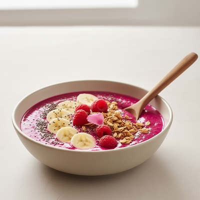 Smoothie bowl de pitaya y plátano