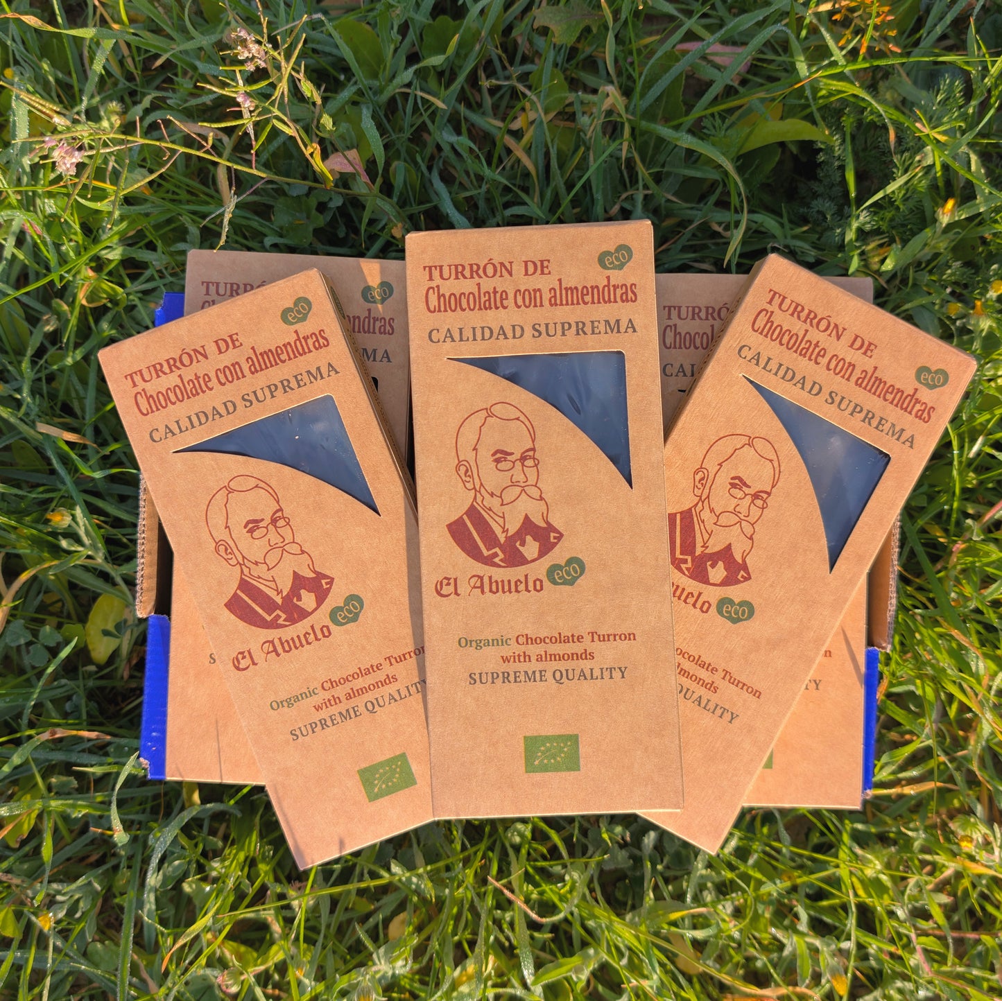 Turrón de Chocolate con Almendras Orgánico - 6 tabletas