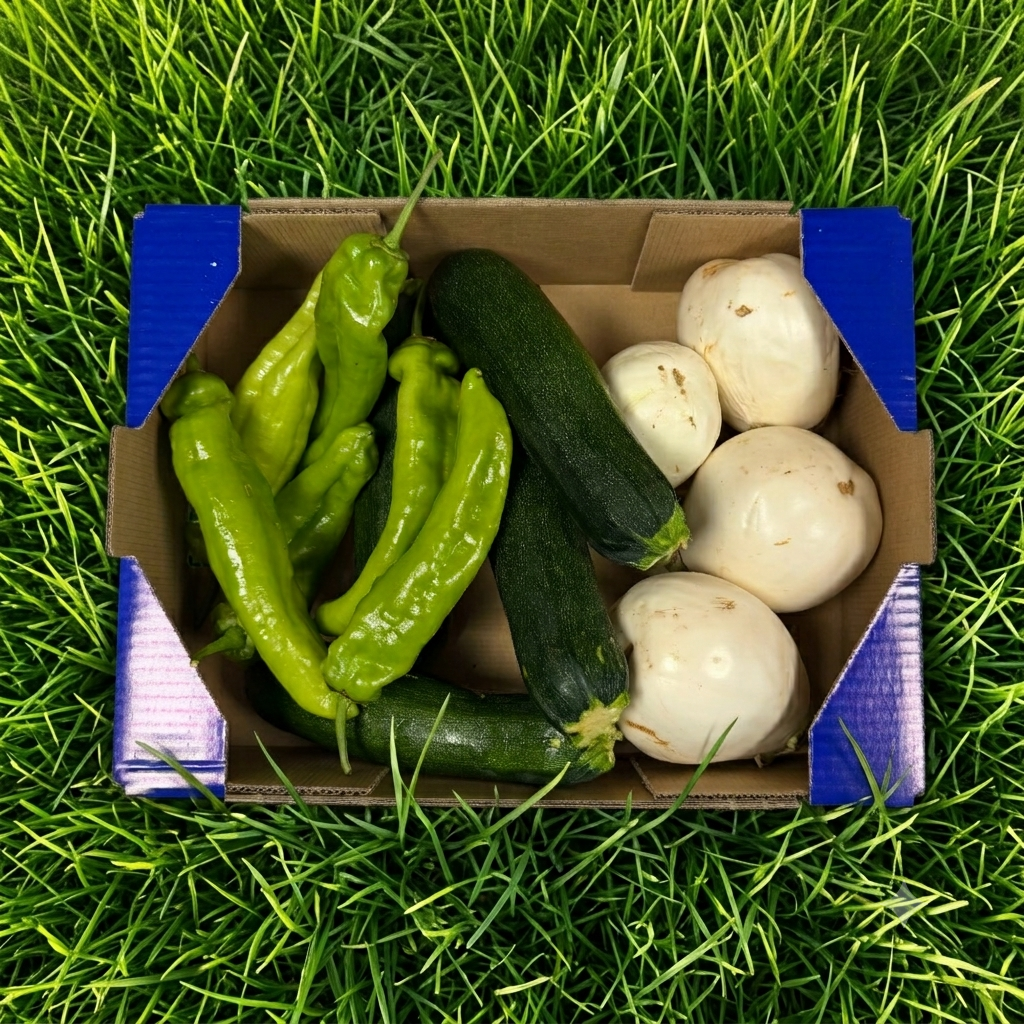 1.3kg Berenjena Blanca + 1.3kg Calabacín + 0.7kg Pimiento Italiano