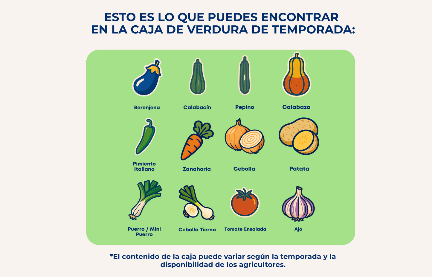 Caja de Verdura de Temporada de Nuestros Agricultores